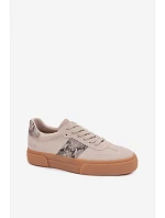 Dámské tenisky s vložkami z kůže Big Star šedé model 22040018 - Big Star Shoes