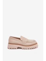 Dámské mokasíny na platformě Big Star – béžové Dámské mokasíny na platformě Big Star – béžové