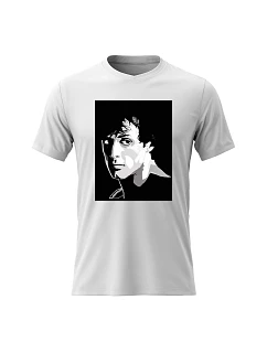 Pánské bavlněné tričko s potiskem - ROCKY BALBOA - bílé