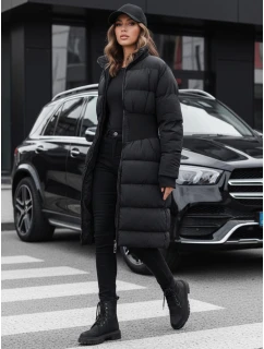 Dámská zimní dlouhá prošívaná bunda FABWARM černá FashionStreet TY4620