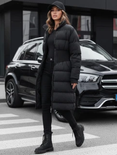 Dámská zimní dlouhá prošívaná bunda FABWARM černá FashionStreet TY4620