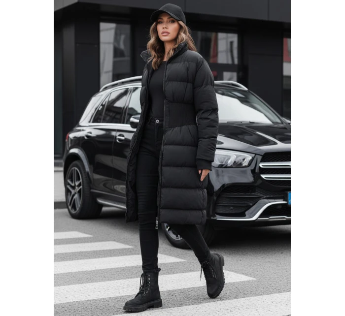 Dámská zimní dlouhá prošívaná bunda FABWARM černá FashionStreet TY4620