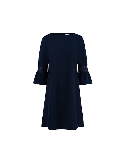 Tmavě modré šaty s krajkou model 6323925 - numoco