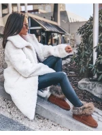 Dámské Kožené Sněhule S Kožešinou Camel model 21540431 - Boto Dámské Kožené Sněhule S Kožešinou Camel model 21540431 - Boto