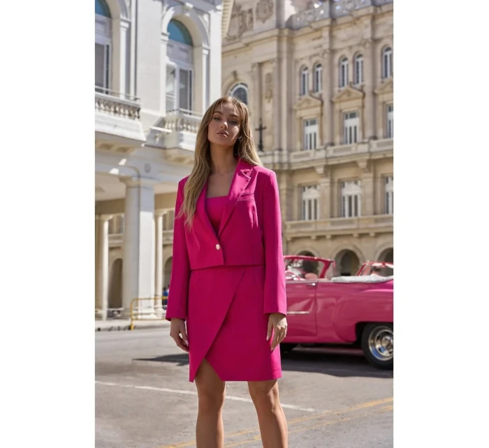 M745 Krátká bunda - fuchsiová