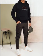 Pánská mikina s kapucí černá model 21976126 - Dstreet Pánská mikina s kapucí černá model 21976126 - Dstreet