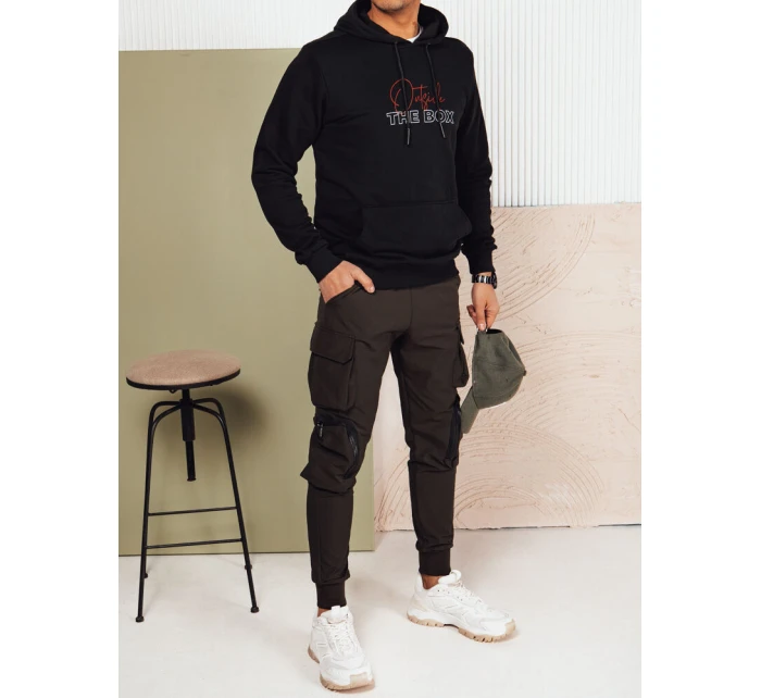 Pánská mikina s kapucí černá model 21976126 - Dstreet Pánská mikina s kapucí černá model 21976126 - Dstreet