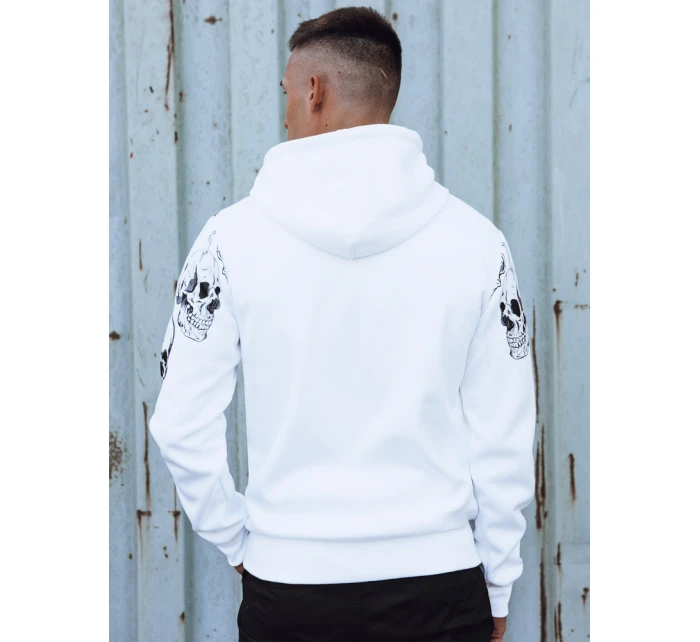 Pánská mikina s kapucí bílá Dstreet model 21980048 - FashionStreet Pánská mikina s kapucí bílá Dstreet model 21980048 - FashionStreet