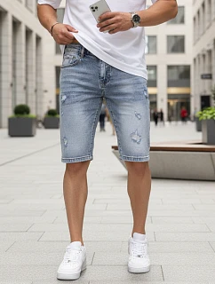 Spodenki męskie jeansowe z niebieskie model 22145620 - FashionStreet