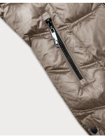 Béžová dlouhá zimní bunda s kapucí model 21246767 - S'WEST Béžová dlouhá zimní bunda s kapucí model 21246767 - S'WEST