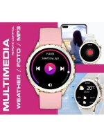 Dámské chytré hodinky Silver + Black Strap model 21804965 - RUBICON Dámské chytré hodinky Silver + Black Strap model 21804965 - RUBICON