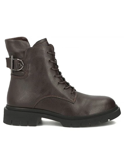 Dámské kožené kotníkové boty ve stylu tmavě hnědé, Filippo model 22400213 Dámské kožené kotníkové boty ve stylu tmavě hnědé, Filippo model 22400213