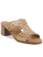Dámské vestavěné ažurové sandály béžové Sabatina