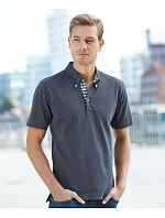 Daiber JN 964 Pánské piqué polo button-down 02.0964 black/black white