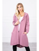 Tmavě růžová bunda oversize s kapucí Tmavě růžová bunda oversize s kapucí