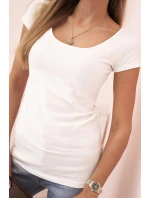 Dámská klasická bavlněná blůza s krátkým rukávem modrá