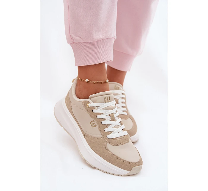 Dámské tenisky na platformě Béžové model 22074762 - GAP Dámské tenisky na platformě Béžové model 22074762 - GAP