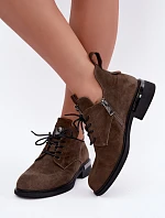 Dámské kožené boty Vinceza 89151 Khaki