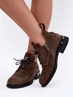 Dámské kožené boty Vinceza 89151 Khaki