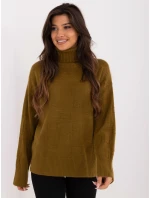 Sweter AT SW  oliwkowy model 20459127 - FPrice