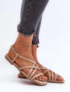 Dámské ploché sandály Big Star Béžová