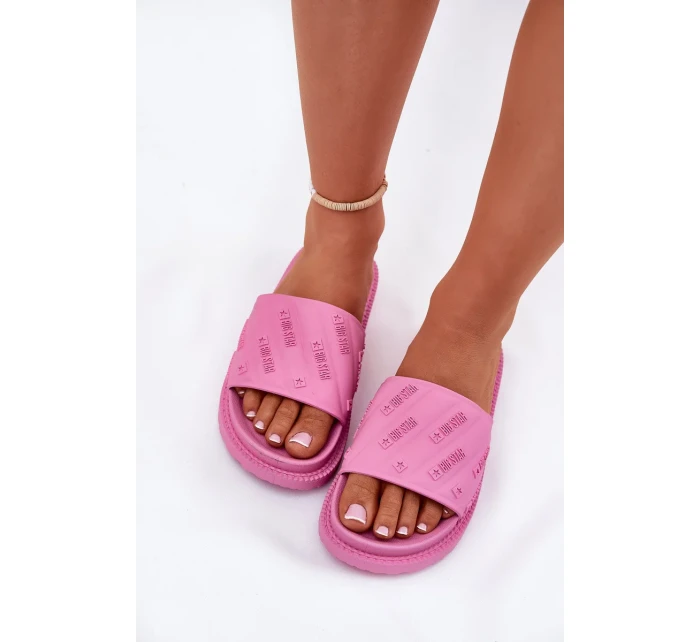 Dámské pantofle na platformě Big Star – růžové Dámské pantofle na platformě Big Star – růžové