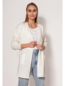 Svetr na zapínání PA013 krémový - MKM