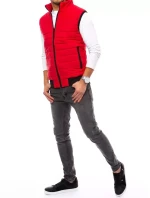 Pánská prošívaná červená vesta Dstreet model 21964311 - FashionStreet