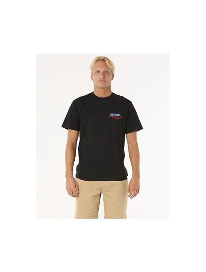 Tričko RIP CURL Surf Revival Ding Repair Tee, černé Tričko RIP CURL Surf Revival Ding Repair Tee, černé