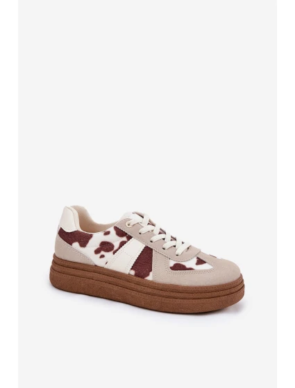 Dámské Tenisky Na Platformě S Károvaným Vzorem Béžové Lincidi Dámské Tenisky Na Platformě S Károvaným Vzorem Béžové Lincidi