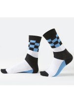 Pánské modré šachovnicové ponožky