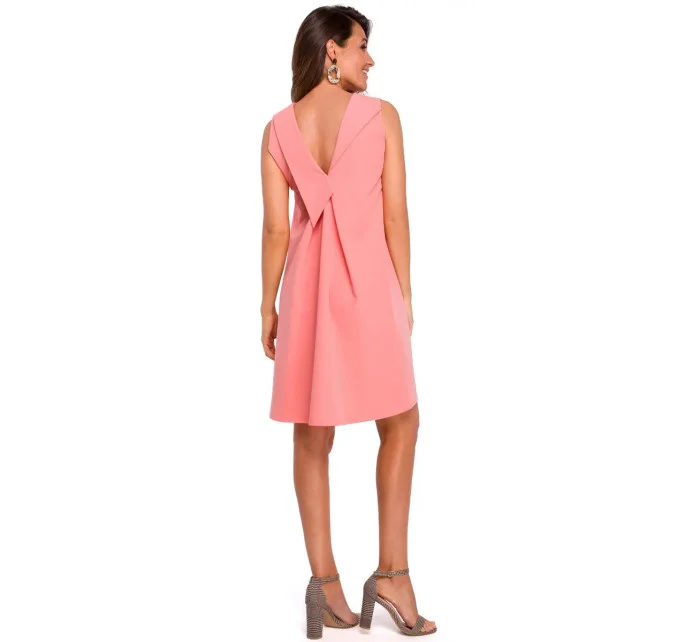 Dámské Stylove Šaty S157 Salmon Pink - Figl Dámské Stylove Šaty S157 Salmon Pink - Figl