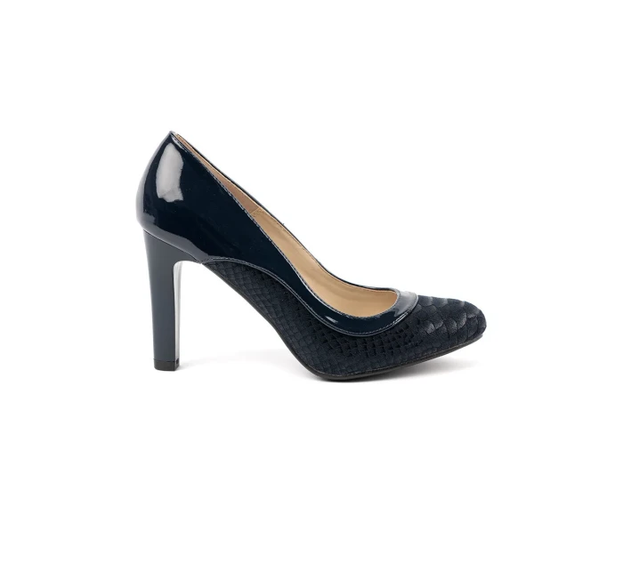 Originální  lodičky dámské černé na jehlovém podpatku