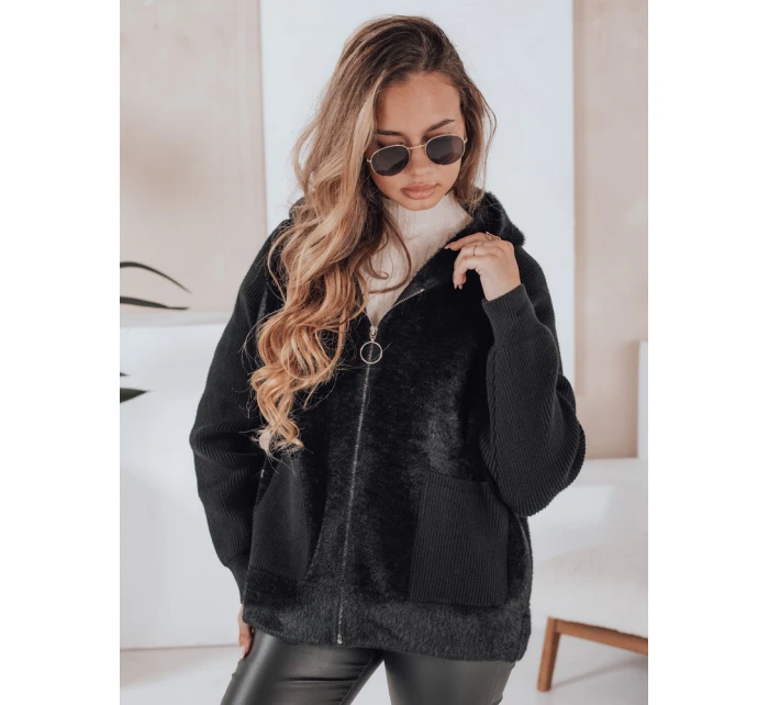 Dámská alpaková bunda KATHERINE black FashionStreet NY0481z Dámská alpaková bunda KATHERINE black FashionStreet NY0481z