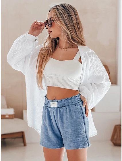 Dámské šortky STYLE modré Dstreet model 21987353 - FashionStreet Dámské šortky STYLE modré Dstreet model 21987353 - FashionStreet