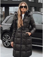 Dámská zimní prošívaná bunda s kapucí černá model 21994767 - Dstreet