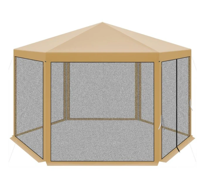 Zahradní pavilon 2x2x2x2,5M s moskytiérou béžový Zahradní pavilon 2x2x2x2,5M s moskytiérou béžový