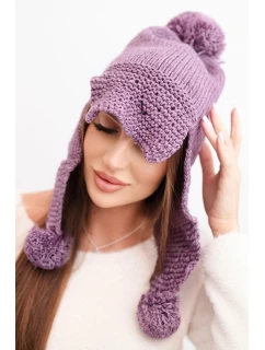 Dámská zimní čepice s kšiltem a fialová model 21783031 - K-Fashion