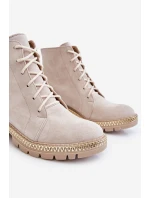 Flat Boots Lewski Shoes model 21607535 Světle béžová - Boto