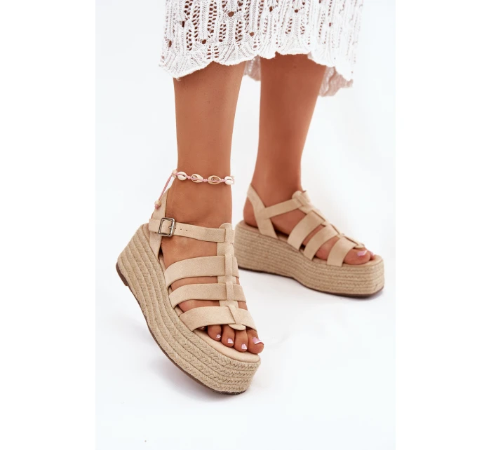 Dámské Sandály S Pásky A Béžové model 21698907 - Boto Dámské Sandály S Pásky A Béžové model 21698907 - Boto