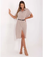 Sukienka MI SK model 21199544 ciemny bezowy - FPrice Sukienka MI SK model 21199544 ciemny bezowy - FPrice