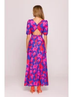 M858 Maxi šaty s otevřenými zády - model 2