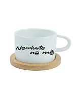 NEMLUVTE NA MĚ - bílý hrníček makronka 200 ml NEMLUVTE NA MĚ - bílý hrníček makronka 200 ml