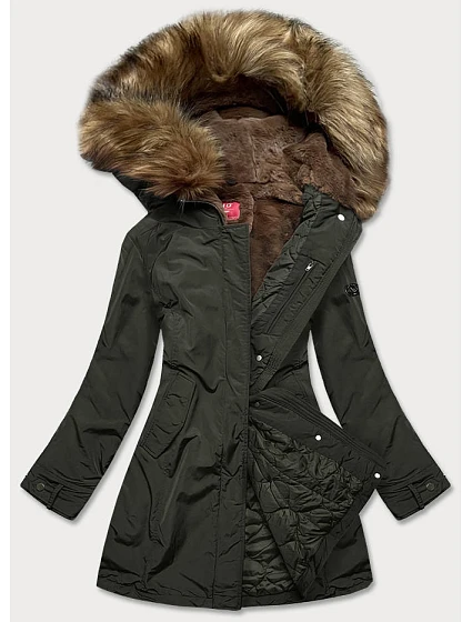Dámská zimní bunda khaki (m21309) Dámská zimní bunda khaki (m21309)