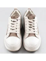 Světle béžové tenisky s vyšší podrážkou model 17229028 Světle béžové tenisky s vyšší podrážkou model 17229028