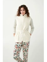 Béžová fleecová vesta model 20517342 - Vamp Béžová fleecová vesta model 20517342 - Vamp