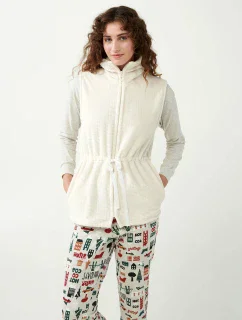 Vamp - Béžová fleecová vesta 21657 - Vamp