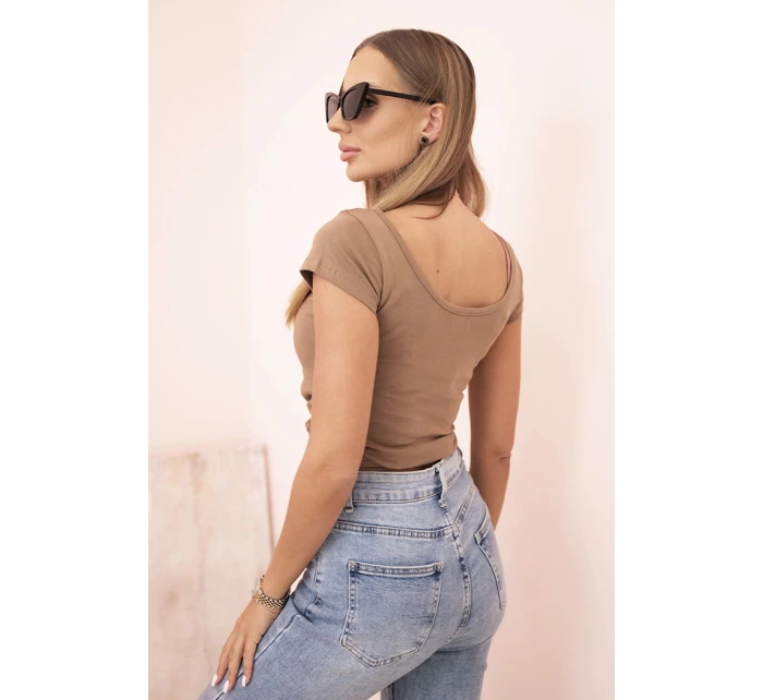 Dámská klasická bavlněná blůza s krátkým rukávem modrá Dámská klasická bavlněná blůza s krátkým rukávem modrá