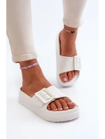 Dámské Pěnové Žabky Na Platformě S Big Star Bílé model 21654884 - Big Star Shoes Dámské Pěnové Žabky Na Platformě S Big Star Bílé model 21654884 - Big Star Shoes