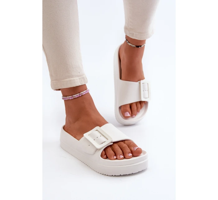 Dámské Pěnové Žabky Na Platformě S Big Star Bílé model 21654884 - Big Star Shoes Dámské Pěnové Žabky Na Platformě S Big Star Bílé model 21654884 - Big Star Shoes